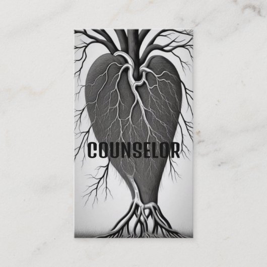 ルート付きカウンセラーハートツリー 名刺 (正面)
