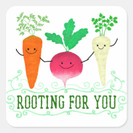 ルート前向きプン – 応援する スクエアシール