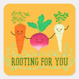 ルート前向きプン – 応援する スクエアシール