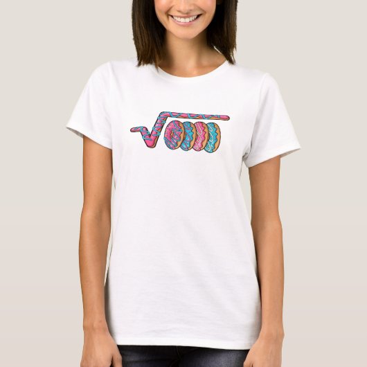 ルート4489でおもしろい67の数学ドーナツのミーム Tシャツ (正面)