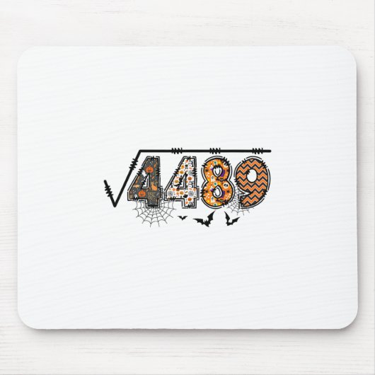 ルート4489 かわいいハロウィン 67 おもしろ数学 T マウスパッド (正面)