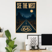 ルート66で西部を発見 ポスター (ホームオフィス)