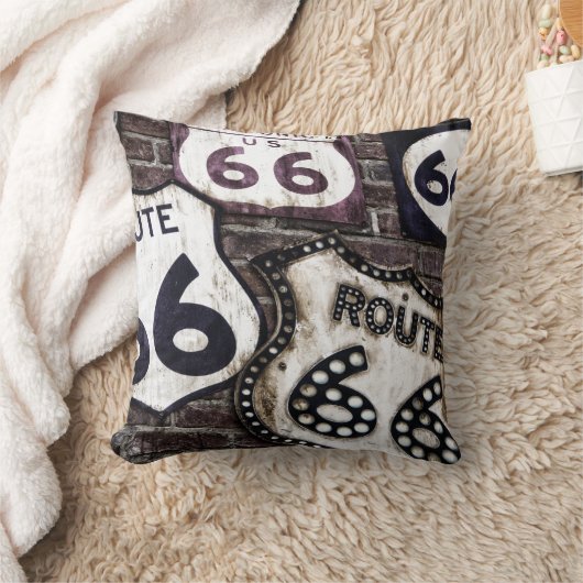 ルート66のあなたのスタンプを得て下さい! クッション (ブランケット)