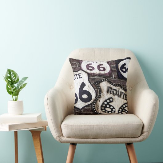 ルート66のあなたのスタンプを得て下さい! クッション (椅子)