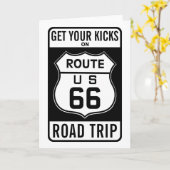 ルート66のあなたの蹴りを得て下さい カード (黄色い花)