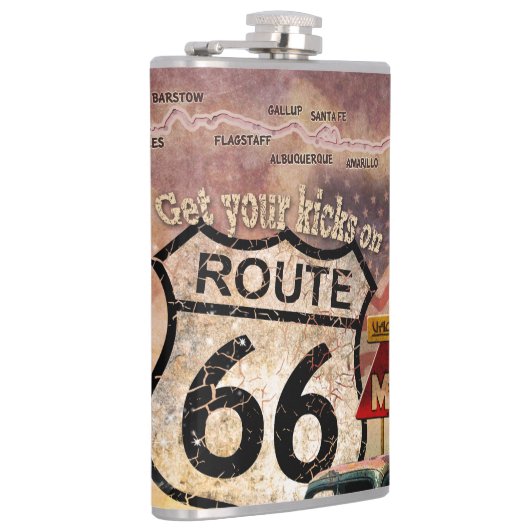 ルート66のあなたの蹴りを得て下さい フラスク (右)