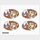 ルート66のあなたの蹴りを得て下さい 楕円形シール (シート)