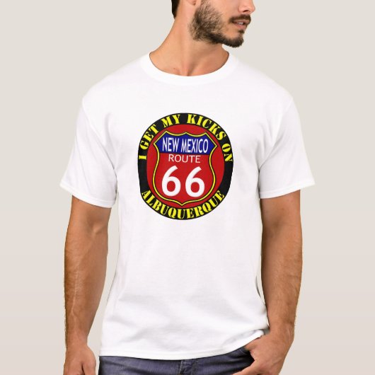 ルート66のアルバカーキニューメキシコのTシャツ Tシャツ (正面)