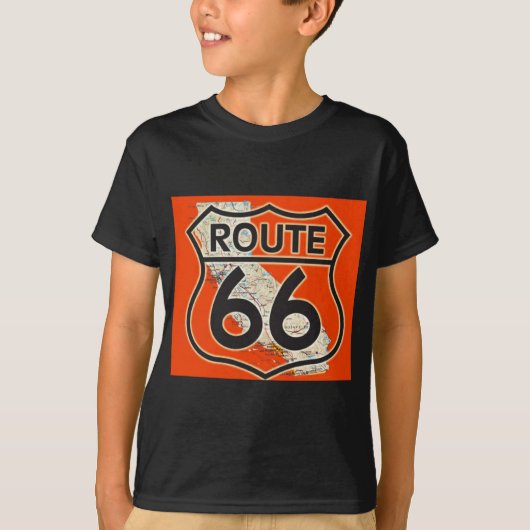 ルート66のオレンジカリフォルニア Tシャツ (正面)