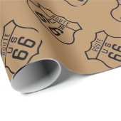 ルート66のギフト用包装紙の茶色 ラッピングペーパー (ロールコーナー)