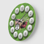 ルート66のゴルフボール ラージ壁時計 (傾斜)