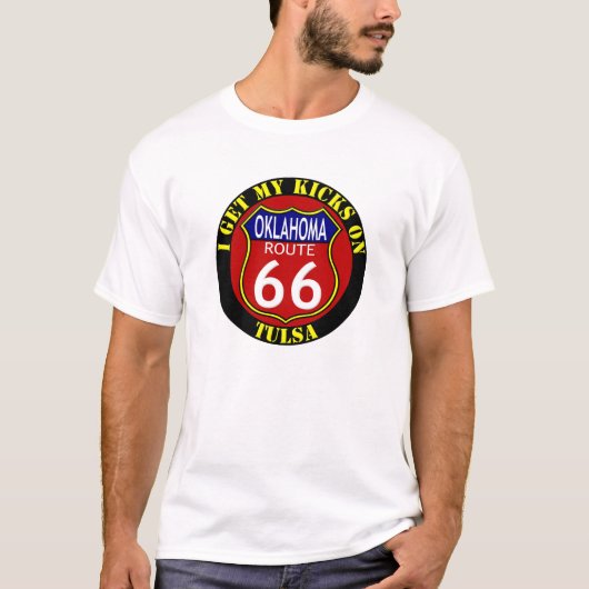 ルート66のタルサオクラホマのTシャツ Tシャツ (正面)