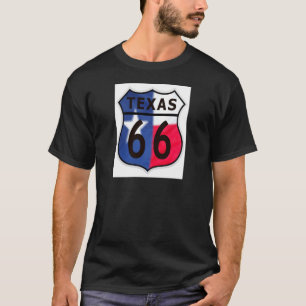 ルート66のテキサス州色 Tシャツ