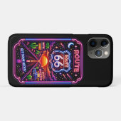 ルート66のネオンサンセット レトロな携帯電話アクセサリー Case-Mate iPhoneケース (裏面(横))