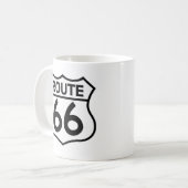 ルート66のハイウェーの印の服装及びギフト コーヒーマグカップ (正面左)