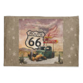 ルート66のリバーシブルのあなたの蹴りを得て下さい 枕カバー (裏面-左)