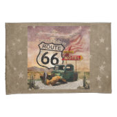 ルート66のリバーシブルのあなたの蹴りを得て下さい 枕カバー (正面右)