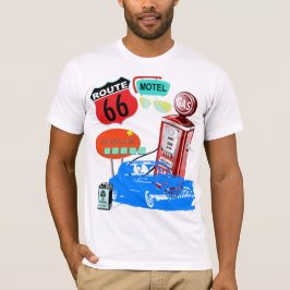ルート66のレトロの運転のTシャツ Tシャツ