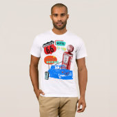ルート66のレトロの運転のTシャツ Tシャツ (正面フル)