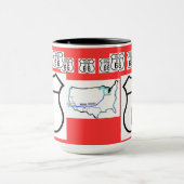 ルート66のヴィンテージの印のギフト マグカップ (中央)