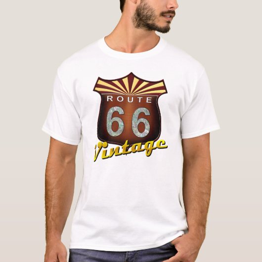 ルート66のヴィンテージ Tシャツ (正面)
