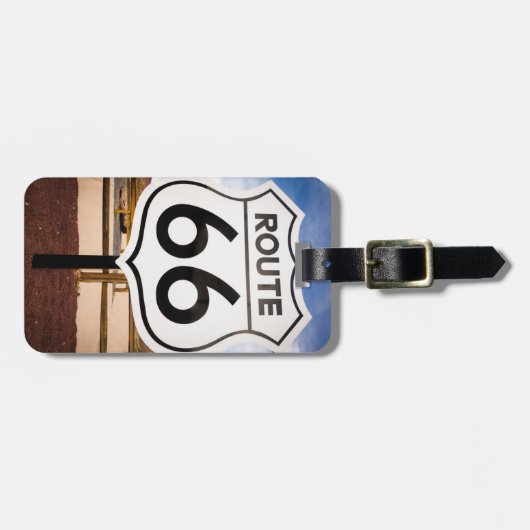 ルート66の交通標識、アリゾナ ラゲッジタグ (正面横)