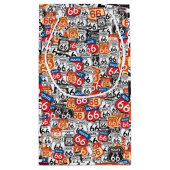 ルート66の交通標識 スモールペーパーバッグ (裏面)