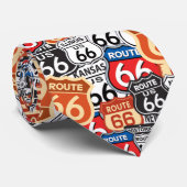 ルート66の交通標識 ネクタイ (ロール)