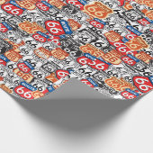 ルート66の交通標識 ラッピングペーパー (角)