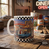 ルート66の伝説のガソリンスタンド ヴィンテージ コーヒーマグカップ