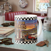 ルート66の伝説のガソリンスタンド ヴィンテージ コーヒーマグカップ