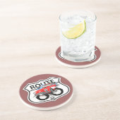 ルート66の印のギフト コースター (側面)