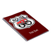 ルート66の印のギフト ノートブック (右側)