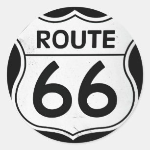 ルート66の印 ラウンドシール