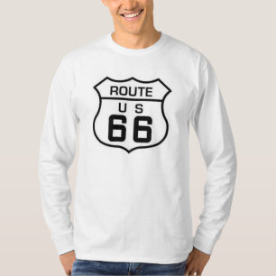 ルート66の基本的な長袖 Tシャツ