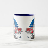 ルート66の女性のカーボーイのマグ ツートーンマグカップ (中央)