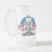 ルート66の女性のカーボーイのマグ フロストグラスビールジョッキ (左)