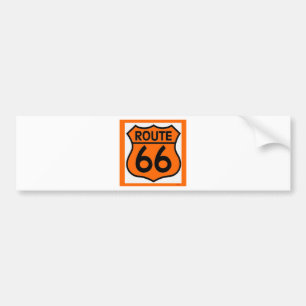 ルート66の安全オレンジはこれをカスタマイズ! バンパーステッカー