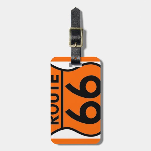 ルート66の安全オレンジはこれをカスタマイズ! ラゲッジタグ (正面縦)