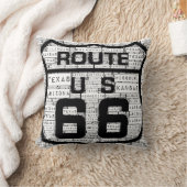 ルート66の州の枕 クッション (ブランケット)