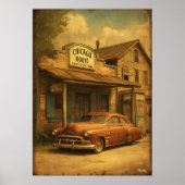 ルート66の思い出 — シカゴの路傍のアメリカーナ ポスター (正面)