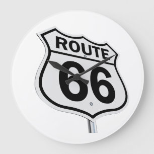 ルート66の時計 ラージ壁時計