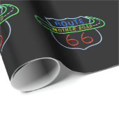ルート66の母道、ネオンサイン ラッピングペーパー (ロールコーナー)