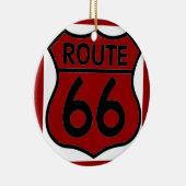 ルート66の赤はそれをカスタマイズ! セラミックオーナメント (右)