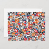 ルート66の道路標識 ポストカード (正面/裏面)