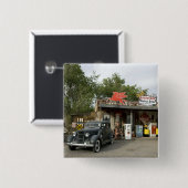 ルート66の雑貨店及び給油所 缶バッジ (正面&裏面)