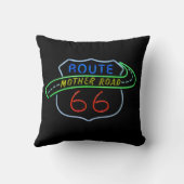 ルート66の「マザーロード」ネオンサイン クッション (裏面)