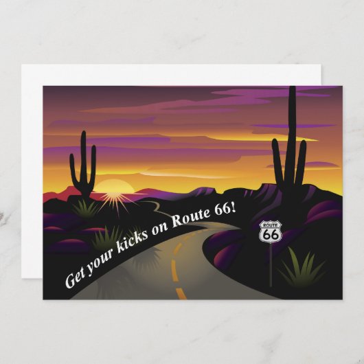ルート66はあなたの蹴りの招待状を得ます 招待状 (正面/裏面)