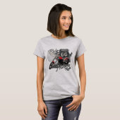 ルート66を走るヴィンテージバイク Tシャツ (正面フル)
