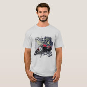 ルート66を走るヴィンテージバイク Tシャツ (正面フル)